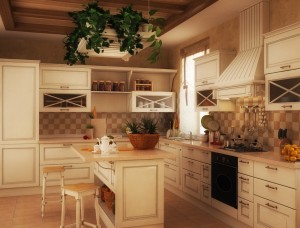 Стиль кантри в кухонном интерьере