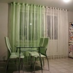 Современные нитевые шторы на кухню