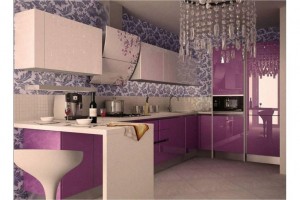 Фиолетовый цвет на кухне